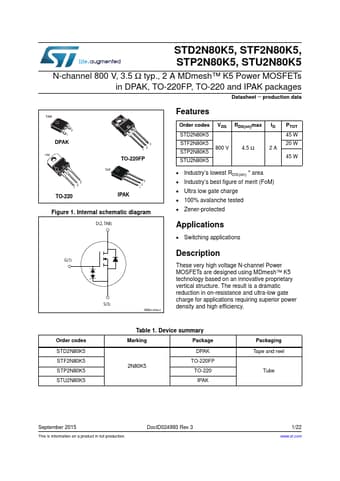  Datasheet Preview Page 1