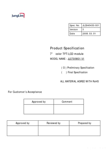  Datasheet Preview Page 1