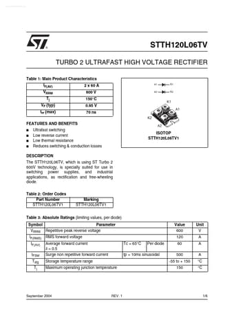  Datasheet Preview Page 1