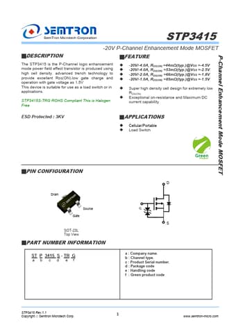  Datasheet Preview Page 1