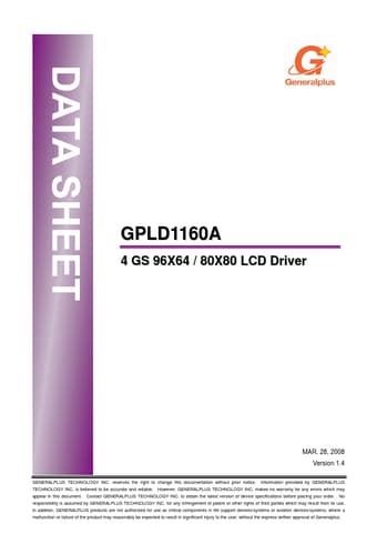  Datasheet Preview Page 1