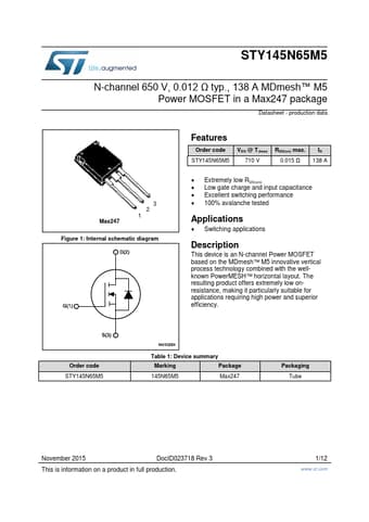  Datasheet Preview Page 1