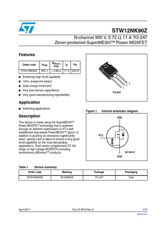  Datasheet Preview Page 1