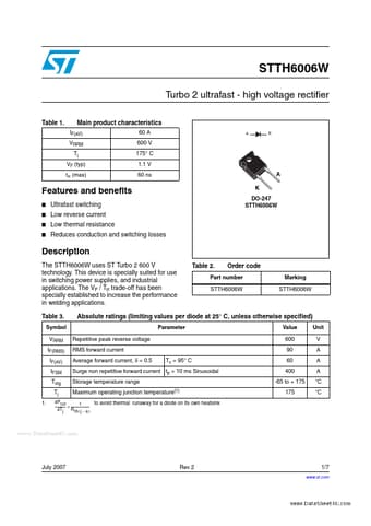  Datasheet Preview Page 1