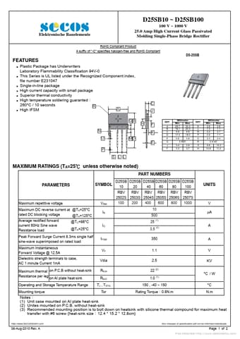  Datasheet Preview Page 1