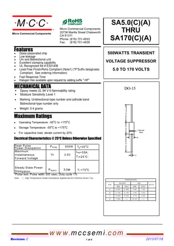  Datasheet Preview Page 1