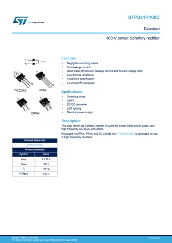  Datasheet Preview Page 1