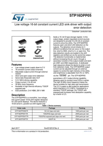  Datasheet Preview Page 1