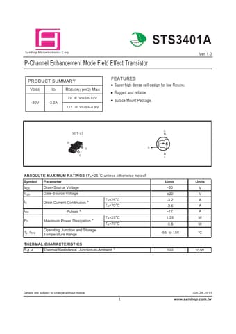  Datasheet Preview Page 1