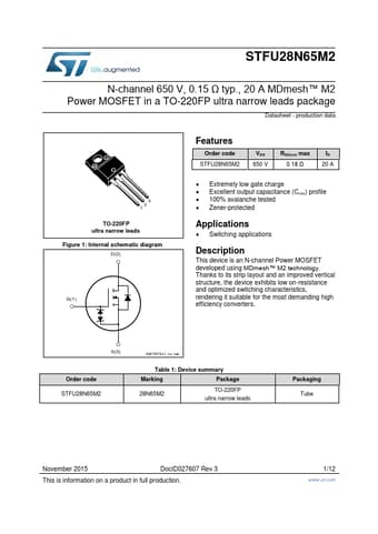  Datasheet Preview Page 1