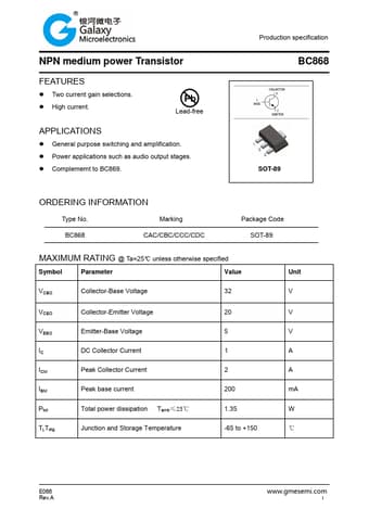  Datasheet Preview Page 1