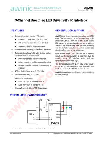  Datasheet Preview Page 1
