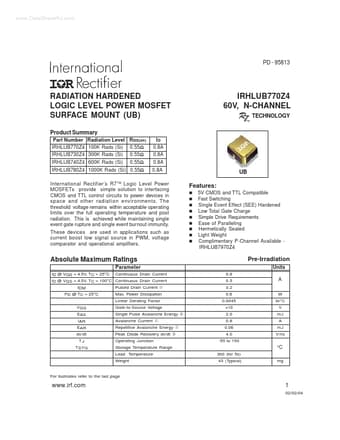  Datasheet Preview Page 1