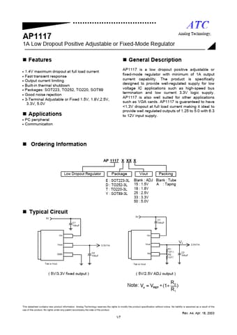  Datasheet Preview Page 1