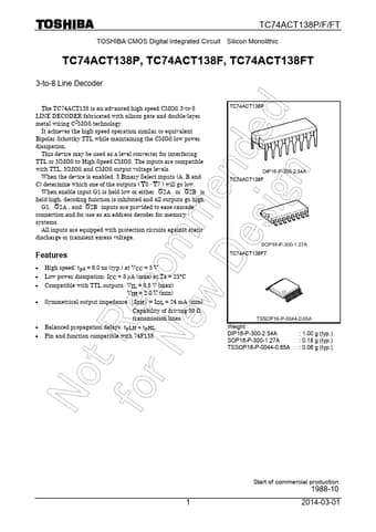  Datasheet Preview Page 1