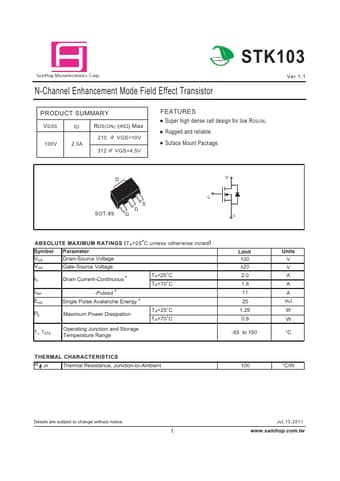  Datasheet Preview Page 1