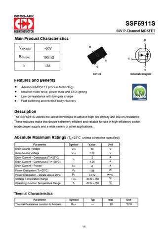  Datasheet Preview Page 1