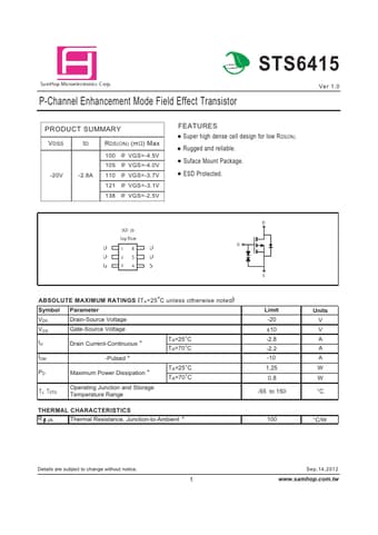  Datasheet Preview Page 1
