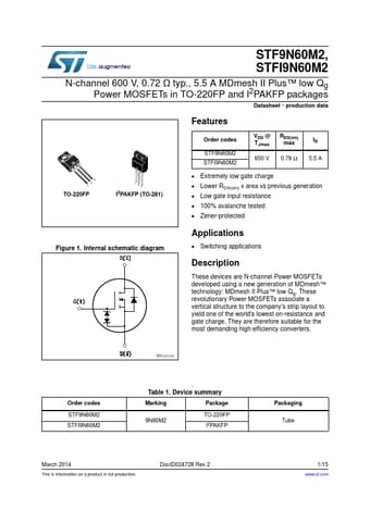  Datasheet Preview Page 1
