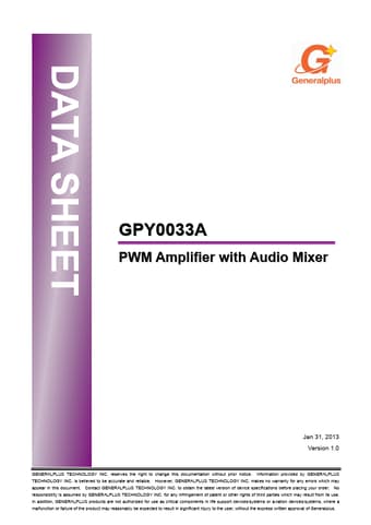  Datasheet Preview Page 1