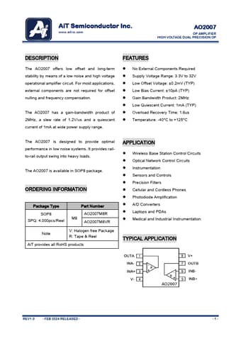  Datasheet Preview Page 1