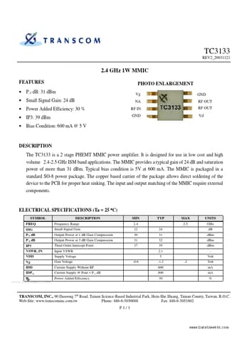  Datasheet Preview Page 1