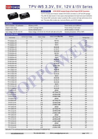  Datasheet Preview Page 1