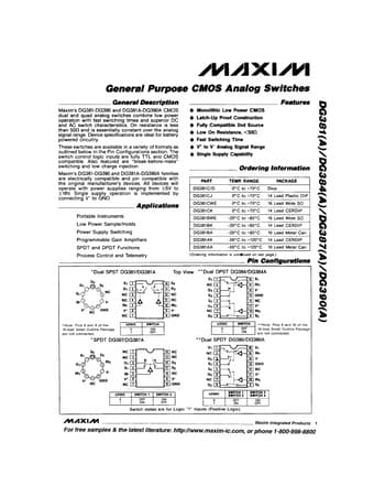  Datasheet Preview Page 1