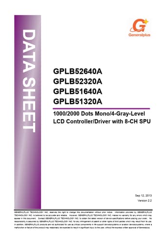  Datasheet Preview Page 1