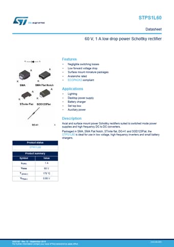  Datasheet Preview Page 1