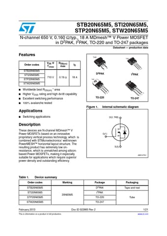  Datasheet Preview Page 1