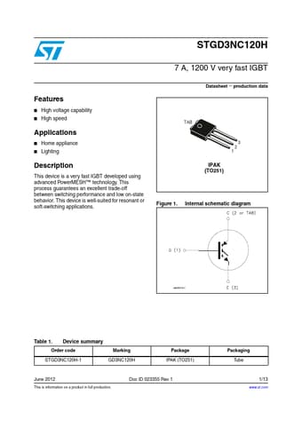  Datasheet Preview Page 1