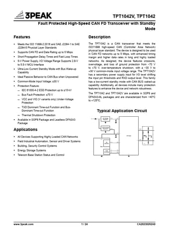  Datasheet Preview Page 1