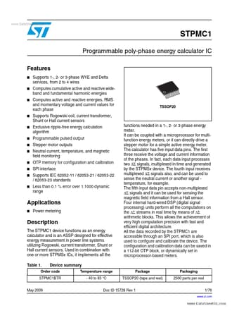  Datasheet Preview Page 1