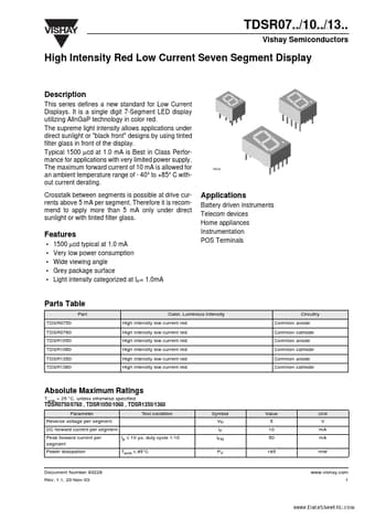  Datasheet Preview Page 1