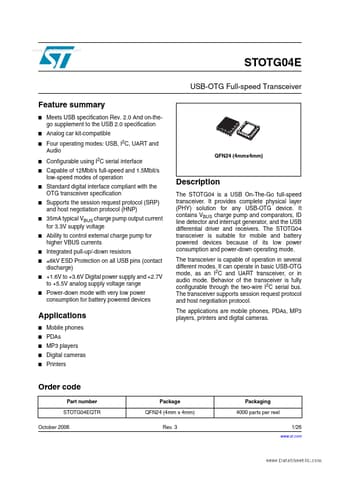  Datasheet Preview Page 1