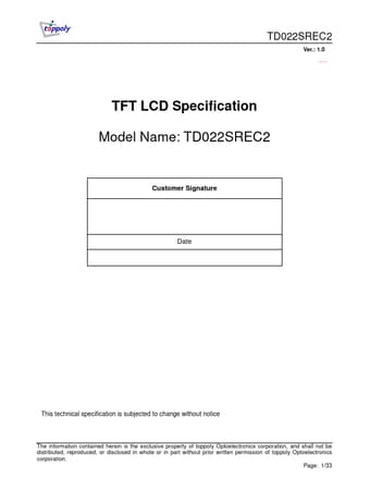  Datasheet Preview Page 1