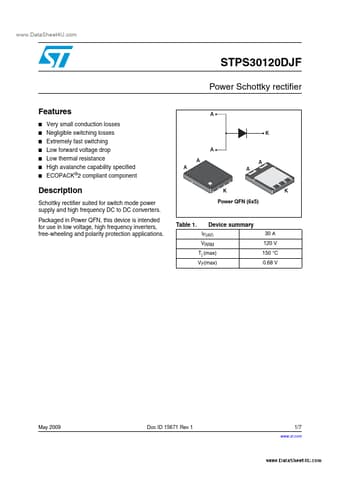  Datasheet Preview Page 1