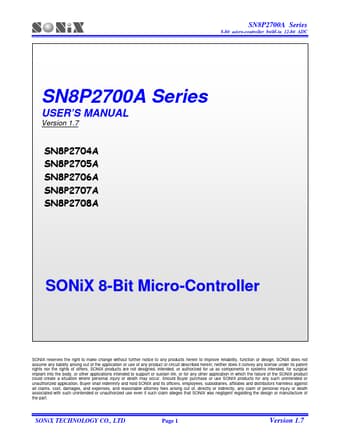  Datasheet Preview Page 1