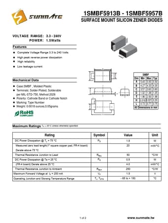  Datasheet Preview Page 1