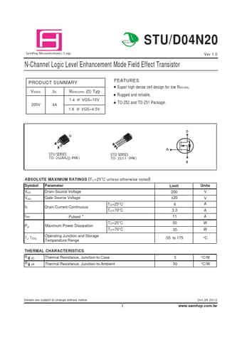  Datasheet Preview Page 1