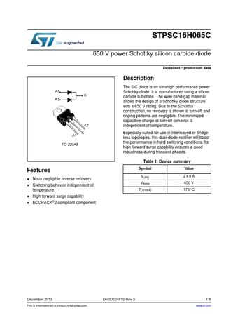  Datasheet Preview Page 1