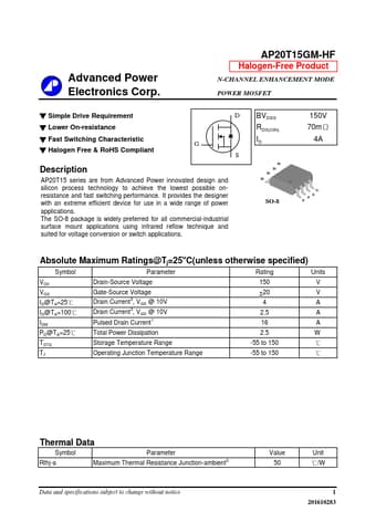 Datasheet Preview Page 1