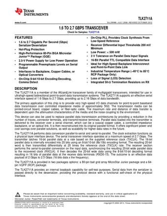  Datasheet Preview Page 1