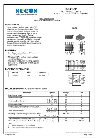  Datasheet Preview Page 1