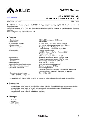  Datasheet Preview Page 1