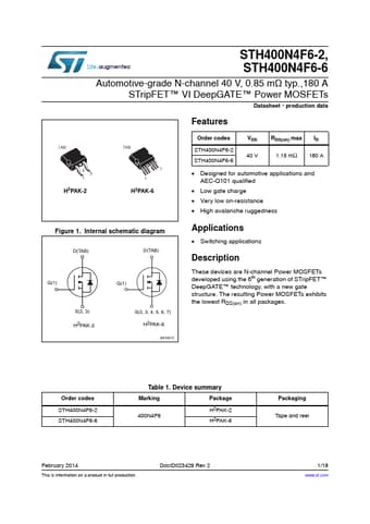  Datasheet Preview Page 1