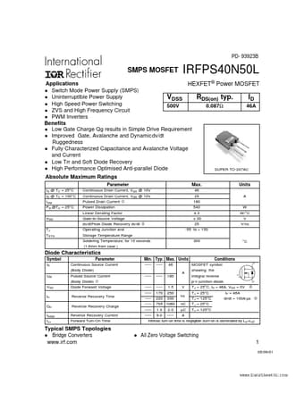  Datasheet Preview Page 1
