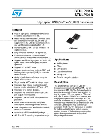  Datasheet Preview Page 1