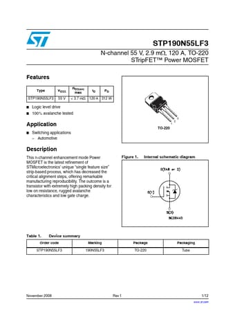  Datasheet Preview Page 1